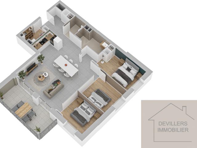 APPARTEMENT NEUF, PREMIER ÉTAGE, AVANNE, 94 M2, 3 CHAMBRES
