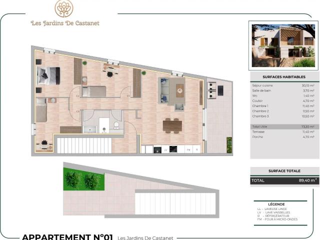 Appartement Neuf T4 Avec Terrasse Et 2 Places De Parking 73m² Nîmes