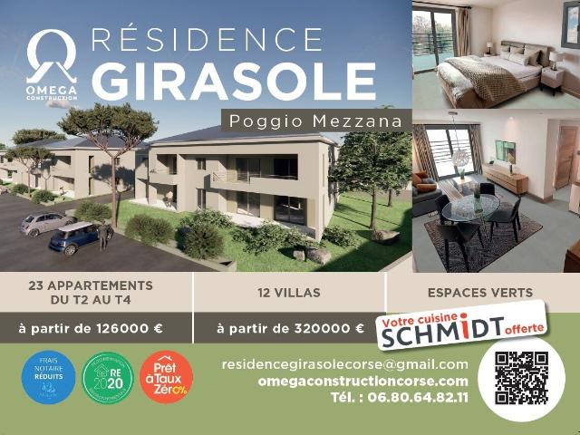 Appartement neuf T2 44m2 Résidence Girasole