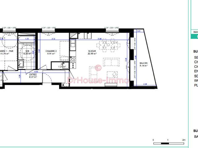 Appartement neuf T3 avec balcon et parking