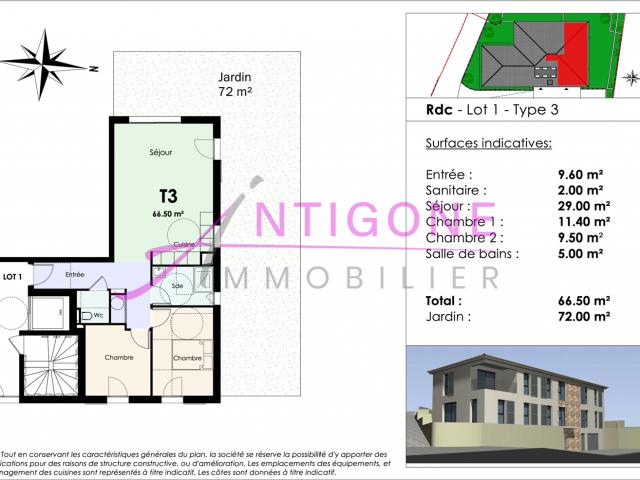 Appartement Neuf T3 avec Jardin Privatif à Six Fours les Plages