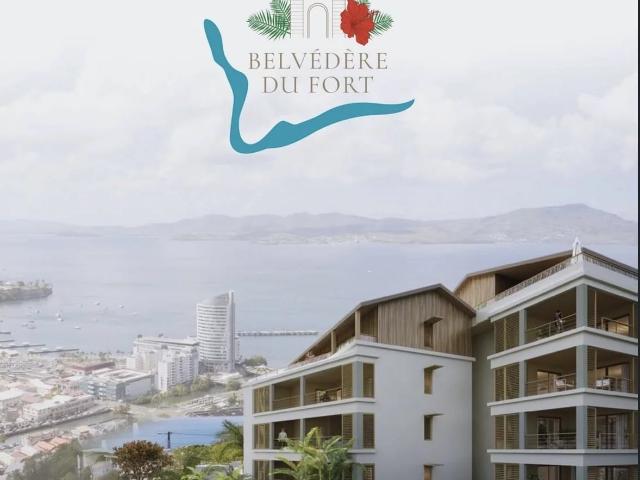 Belvédère du Fort – Résidence neuve avec vue panoramique sur la baie de Fort de France 2 à 4 pièces, 43 à 135 m²