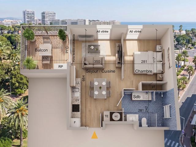 Appartement neuf 2 pièces 39 m²