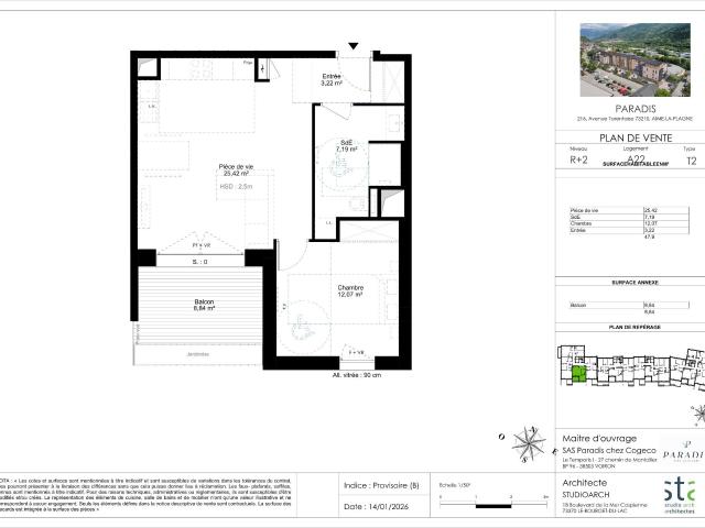 Appartement neuf 2 pièces 48 m²