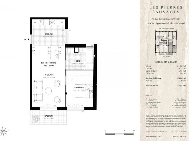 Appartement neuf 2 pièces 49 m²
