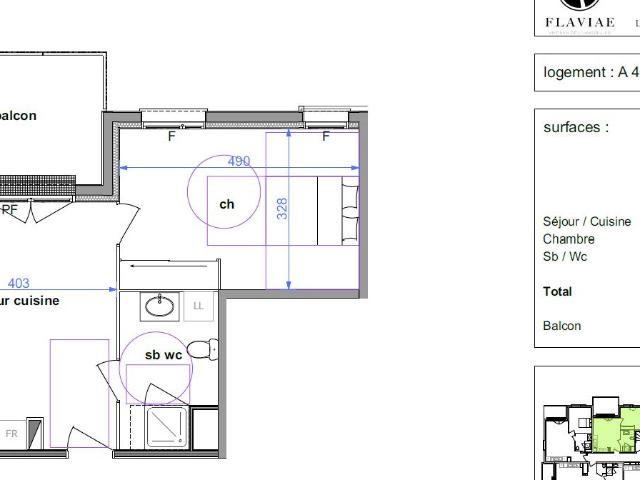 Appartement neuf 2 pièces 41 m²