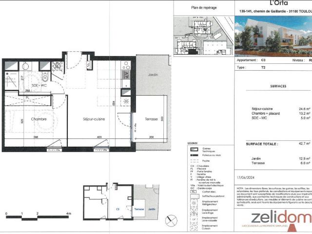 Appartement neuf 2 pièces 42 m²
