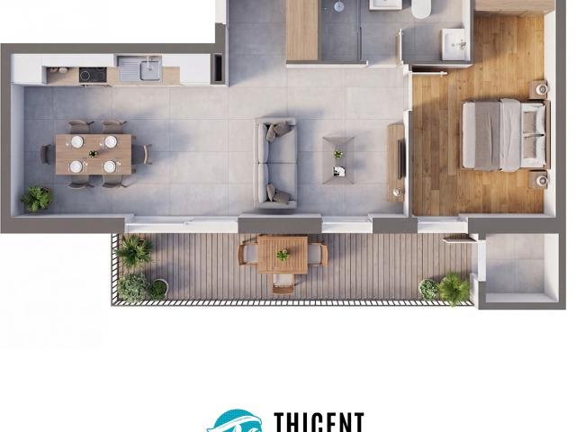 Appartement neuf 2 pièces 42 m²