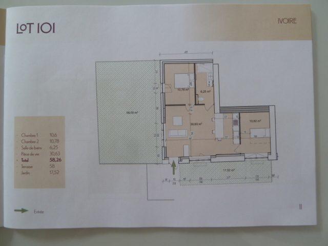 Appartement neuf 3 pièces 56 m²