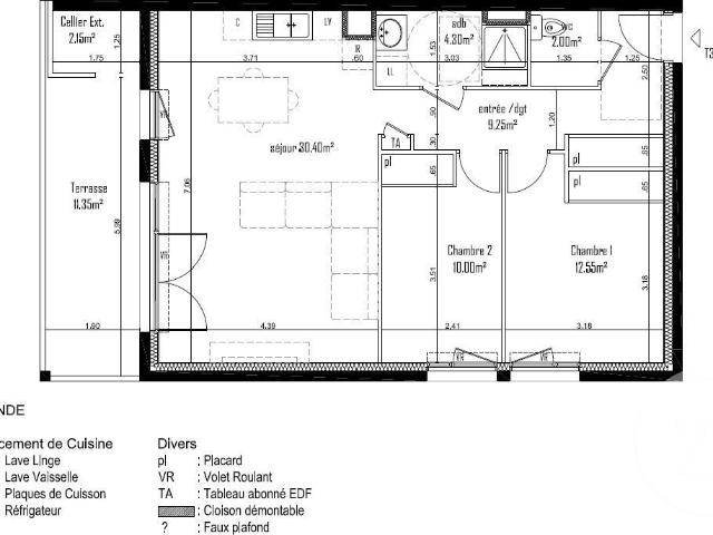 Appartement neuf 3 pièces 69 m²