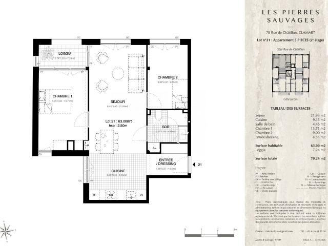 Appartement neuf 3 pièces 63 m²