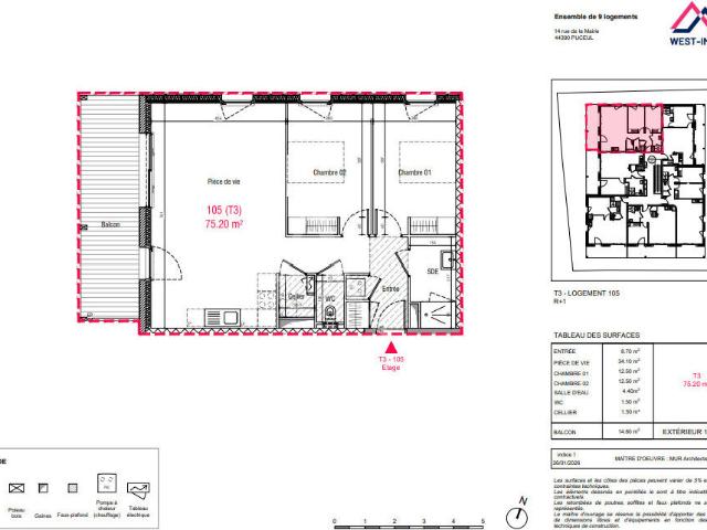 Appartement neuf 3 pièces 75 m²