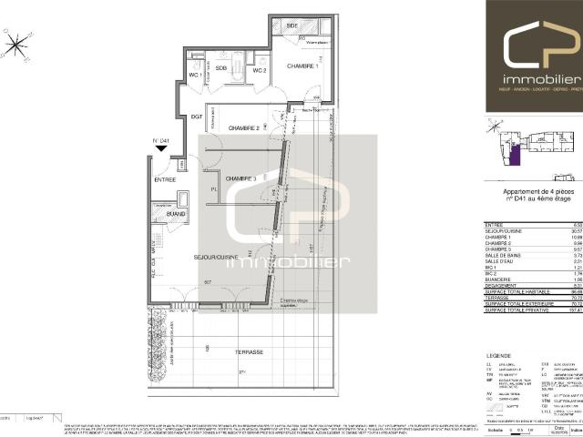 Appartement neuf 4 pièces 86 m²