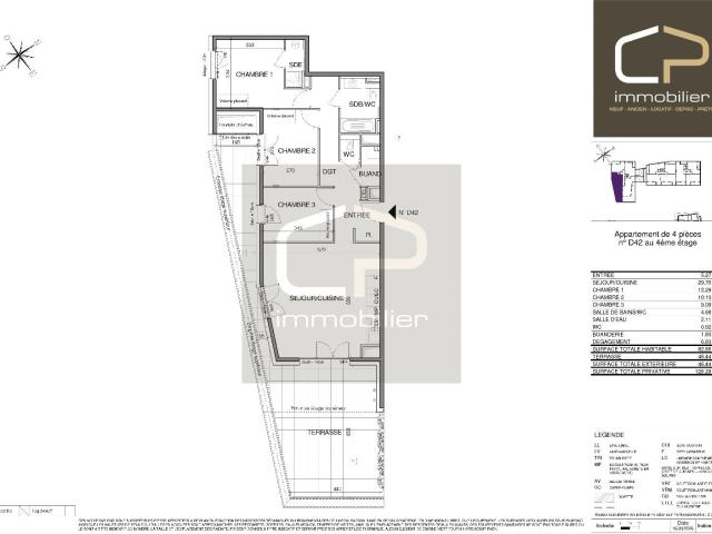 Appartement neuf 4 pièces 82 m²