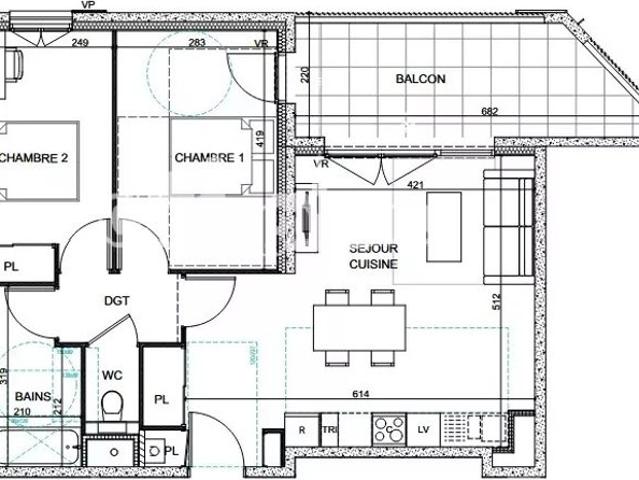 Appartement neuf 61 m² avec balcon