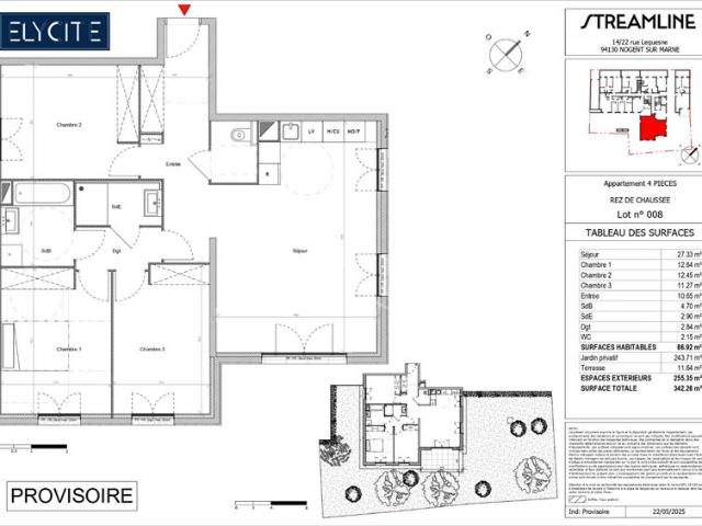 Appartement Nogent Sur Marne 4 pièce s 86.92 m2