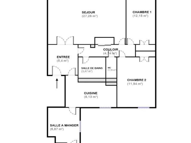 Appartement Paris 4 pièces 81.12 m2