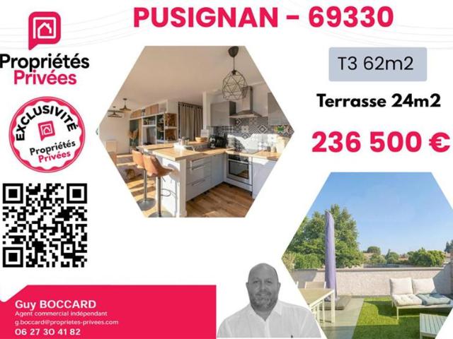 Appartement Pusignan 3 pièce s 62 m2