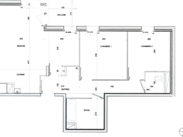 Appartement Rennes 3 pièce s 62.96 m2 parking