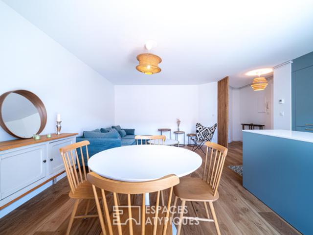 Appartement rénové avec balcon filant