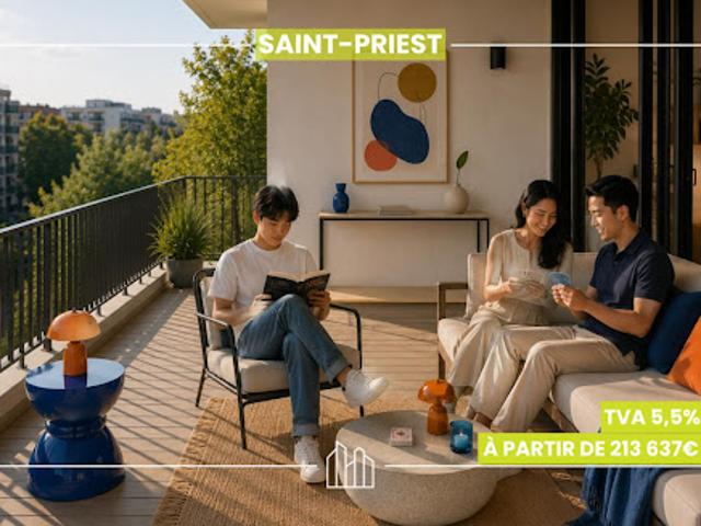 Appartement Saint Priest 4 pièces RÉSIDENCE ALBA TVA RÉDUITE