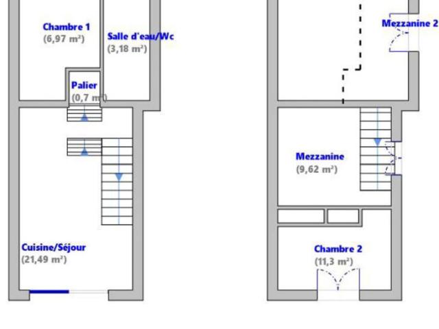 Appartement Sète 2 pièces en duplex 54 m2