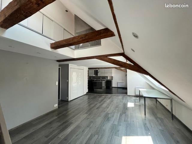 Appartement style Loft Centre de Etupes 69 m² en Carrez 1 Chambre et 1 bureau