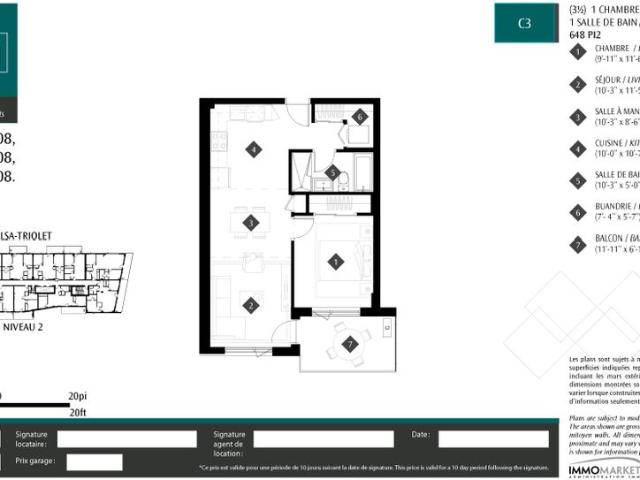 Appartements de luxe4½ à louer