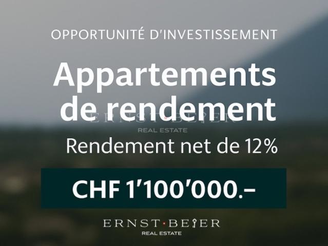 Appartements de rendement Rendement net de 12%