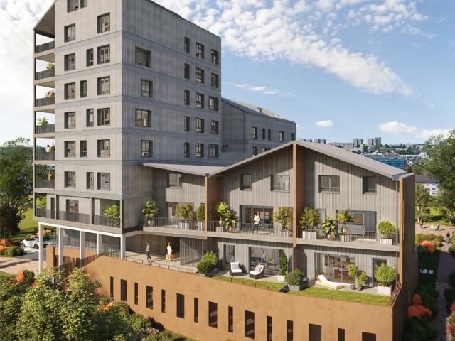 Appartements et maisons de ville du 2 au 5 pièces dans une résidence avec de belles hauteurs sous plafond à proximité du métro 3 pièces, 61 m²