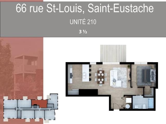 Appartements neufs 3 ½ à louer – Saint Eustache