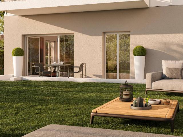 APPARTEMENTS NEUFS 2 PIECES avec un grand JARDIN de 80 m²