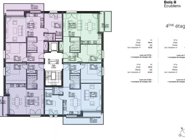Appartements neufs de 3.5 pièces à louer à Ecublens