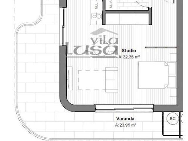 Armação de Pera T0 Novo varanda garagem e piscina na cobertura | 26084063381