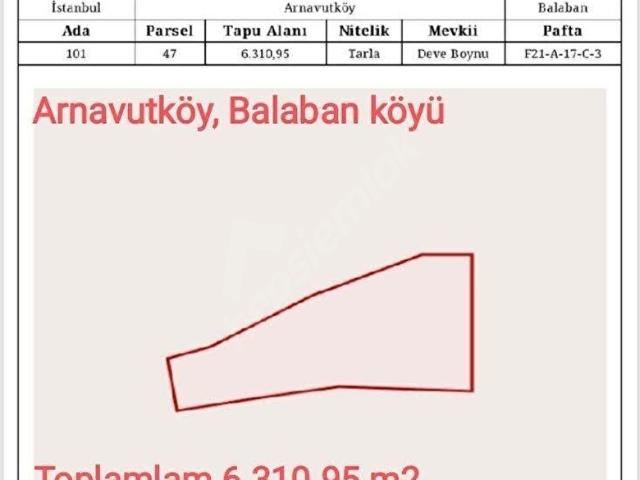 ARNAVUTKÖY BALAMAN DA 474 M2 SATILIK HİSSELİ ARSA