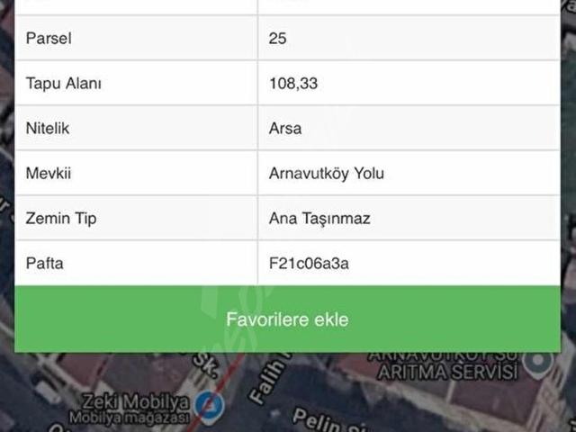 Arnavutköy Boğazköy'de satılık arsa