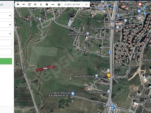 ARNAVUTKÖY TAŞOLUK DA ARABA TAKASINA AÇIK YATIRIMLIK ARSA