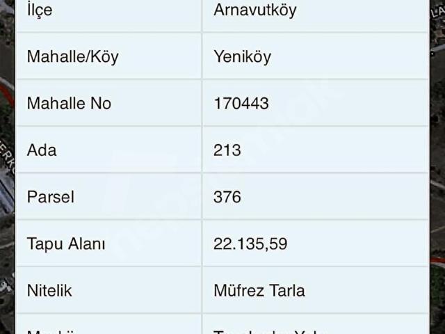 ARNAVUTKÖY YENİKÖY YOLA CEPHE