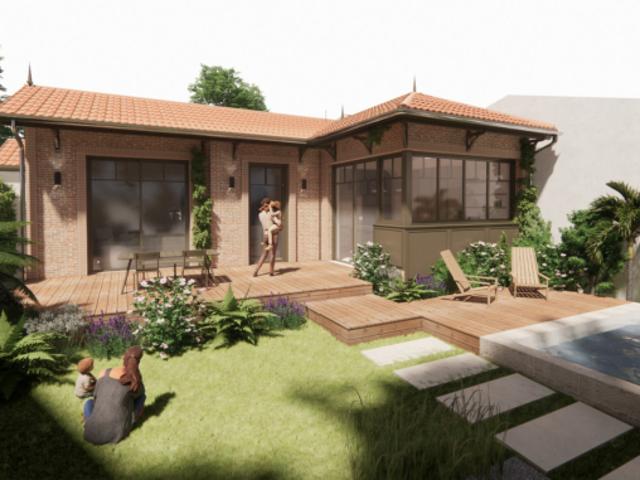 Arcachonnaise à terminer au Bouscat 96 m2 jardin 250 m2