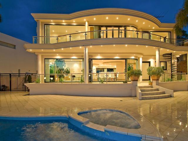 Architectuarlly designed luxury with 62.7ft deep waterfrontage