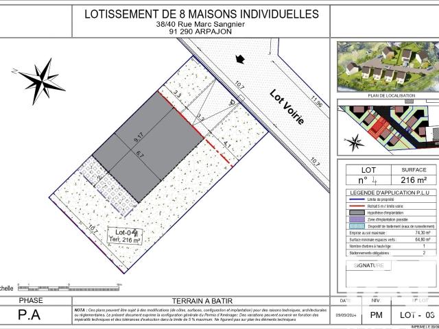 Arpajon Vente Terrain 91