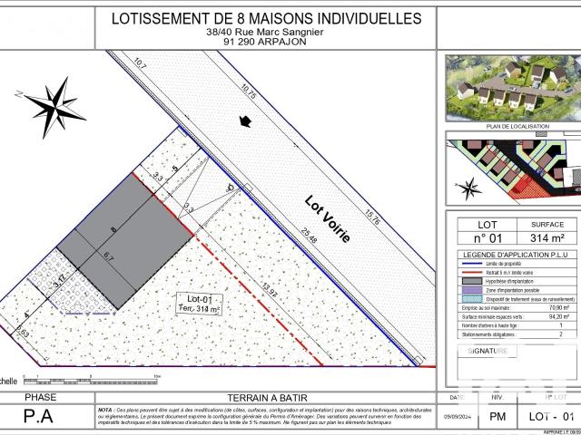 Arpajon Vente Terrain 91
