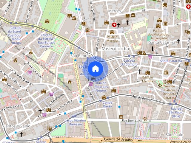 Arrendamento T1 mobilado e equipado Lisboa Sao Bento