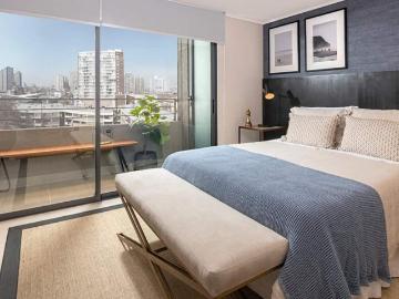 ARRIENDO AMPLIO DEPTO. NUEVO DE 1D y 1 B MAS ESTAC. Y BOD. EN ÑUÑOA $550.000 A media cuadra de Metro Irarrázaval