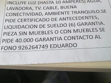 Arriendo de Pieza en San Ramón | Arriendo piezas 1 Dormitorios por CLP 150000.00