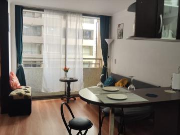 Arriendo Depto Amoblado 1D1B Santa Rosa