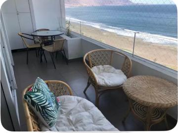Arriendo depto amoblado primera línea 1H/1B/1E