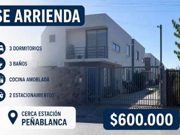 ARRIENDO EXCELENTE PROPIEDAD A PASOS ESTACION PEÑABLANCA
