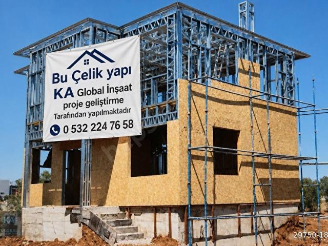 ARSANIZA ÖZEL HAFİF ÇELİK VİLLA 12.000 TLm KDV DAHİL