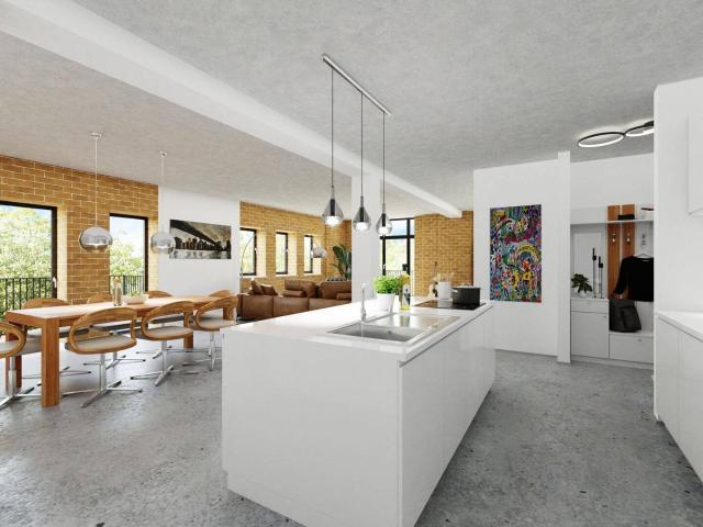 Art Loft am See mit 85 % AFA * autarke Energieversorgung Strom Wärme +2 große Balkone